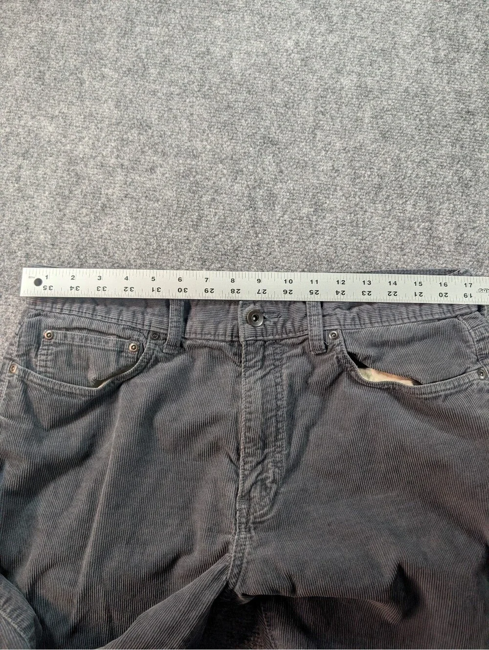 J.Crew 1040 Athletic Tapered-fit stretch corduroy pants Mens 35x34 gray